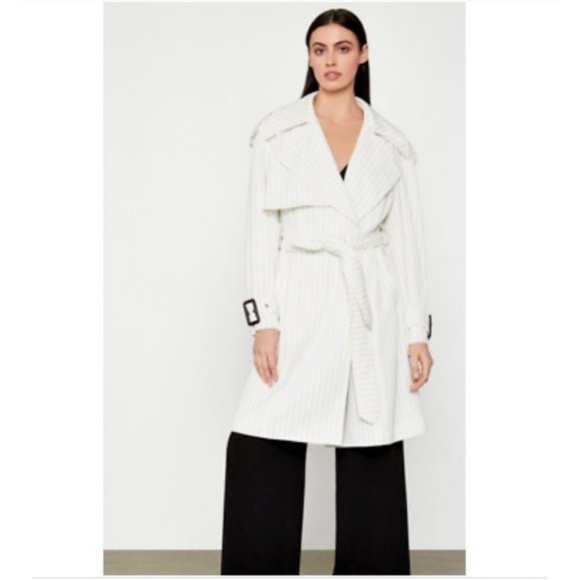 Bcbgmaxazria Aurora Pinstripe Trench 